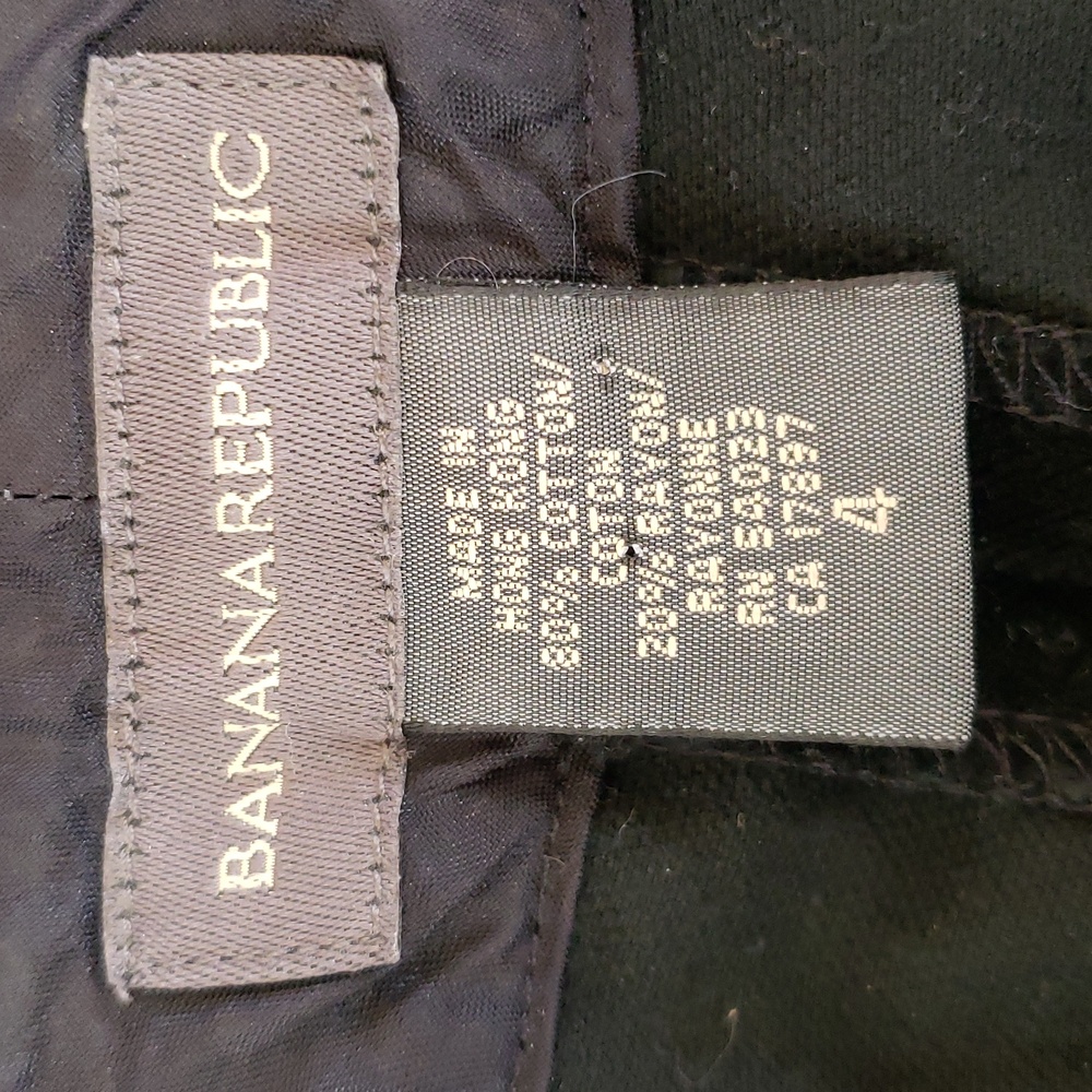 BANANA REPUBLIC Black Velvet Straight-Leg Evening Pant High-Rise Trouser 4 - Picture 5 of 10